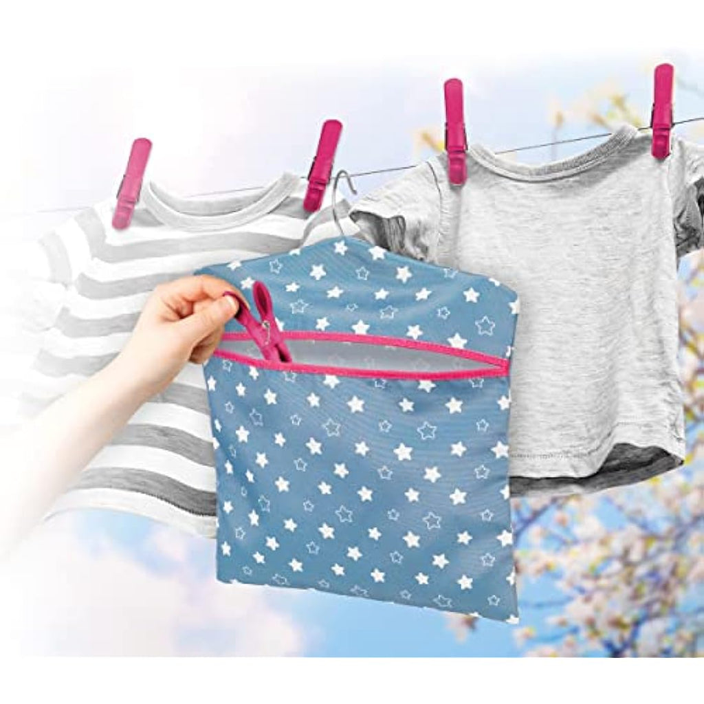 Kleeneze Star Print Peg Bag – Hanging Laundry Storage for 50 Pegs