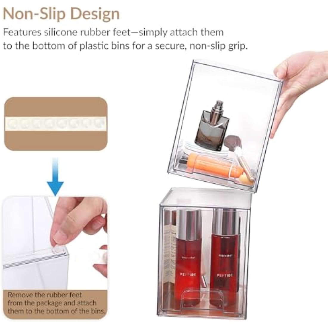 Jolof Store Stackable Makeup Organiser | Clear Acrylic Storage Drawers