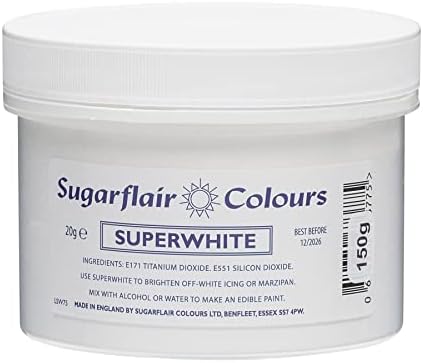 Sugarflair Superwhite Icing Whitener – Food Colouring Powder - 150g