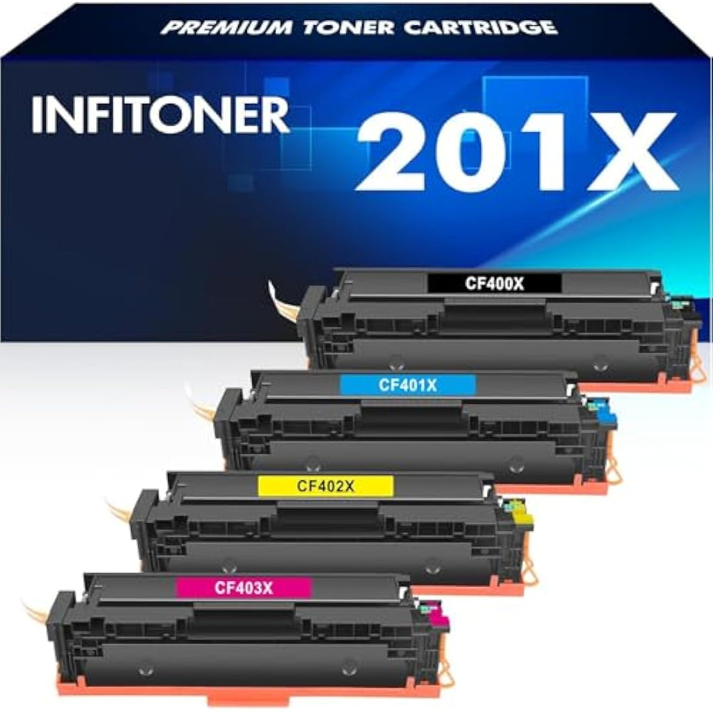 HP 201X CF400X Toner Cartridge 4-Pack for LaserJet M277dw