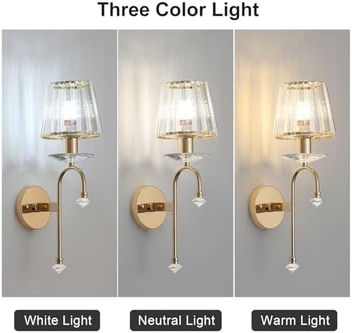 Modern K9 Crystal Wall Sconce – Rose Gold E14 Light Fixture