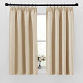 PONY DANCE Thermal Blackout Curtains | Pencil Pleat Window Panels, 2 Pack