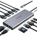 Jolof Store 14-in-1 USB C Docking Station – Dual 4K HDMI DP Thunderbolt