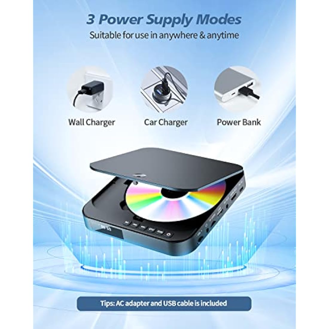 DESOBRY Mini DVD Player – 1080P HDMI Region Free Player for TV & RV