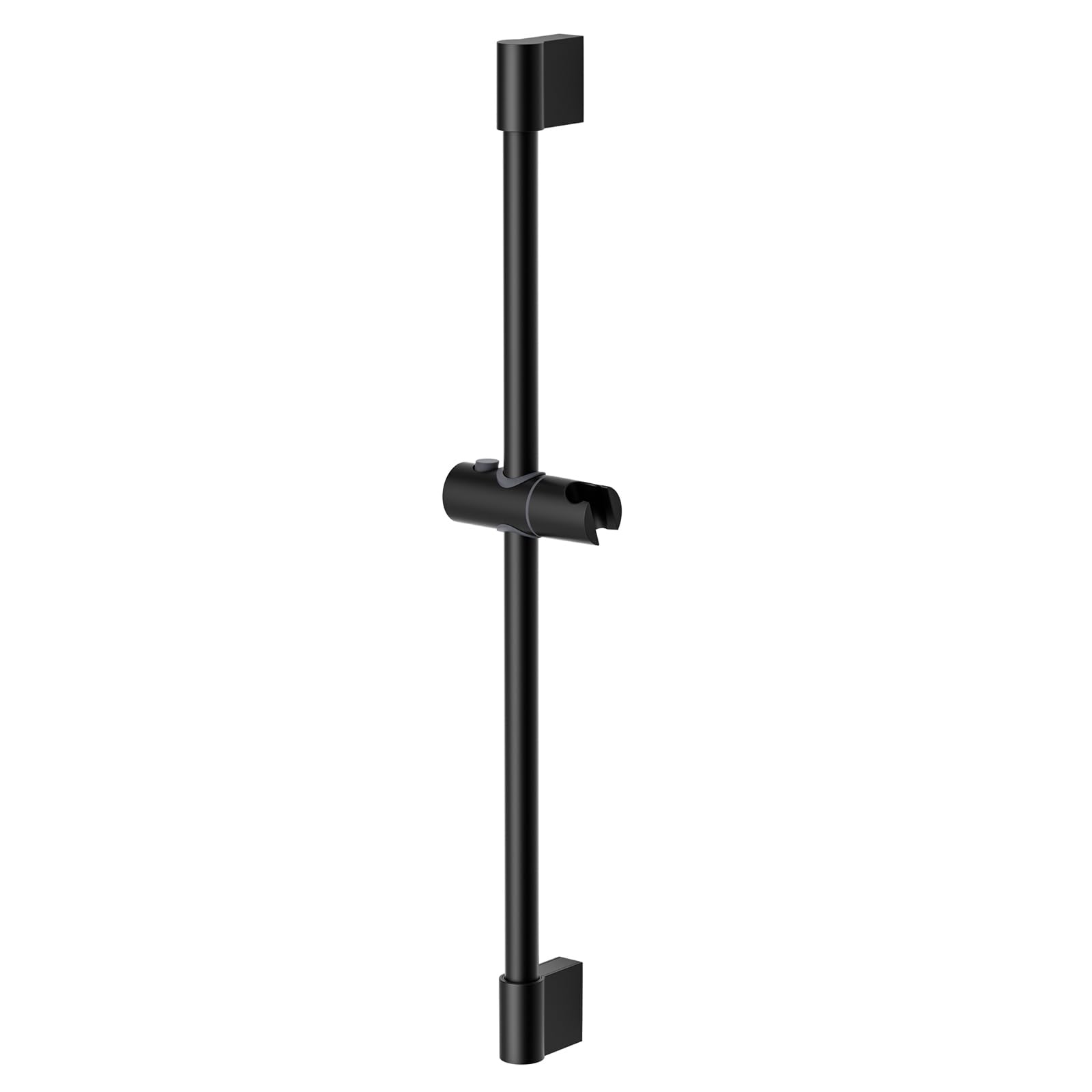 DERW 57cm Shower Riser Rail - Black Stainless Steel Adjustable Bracket