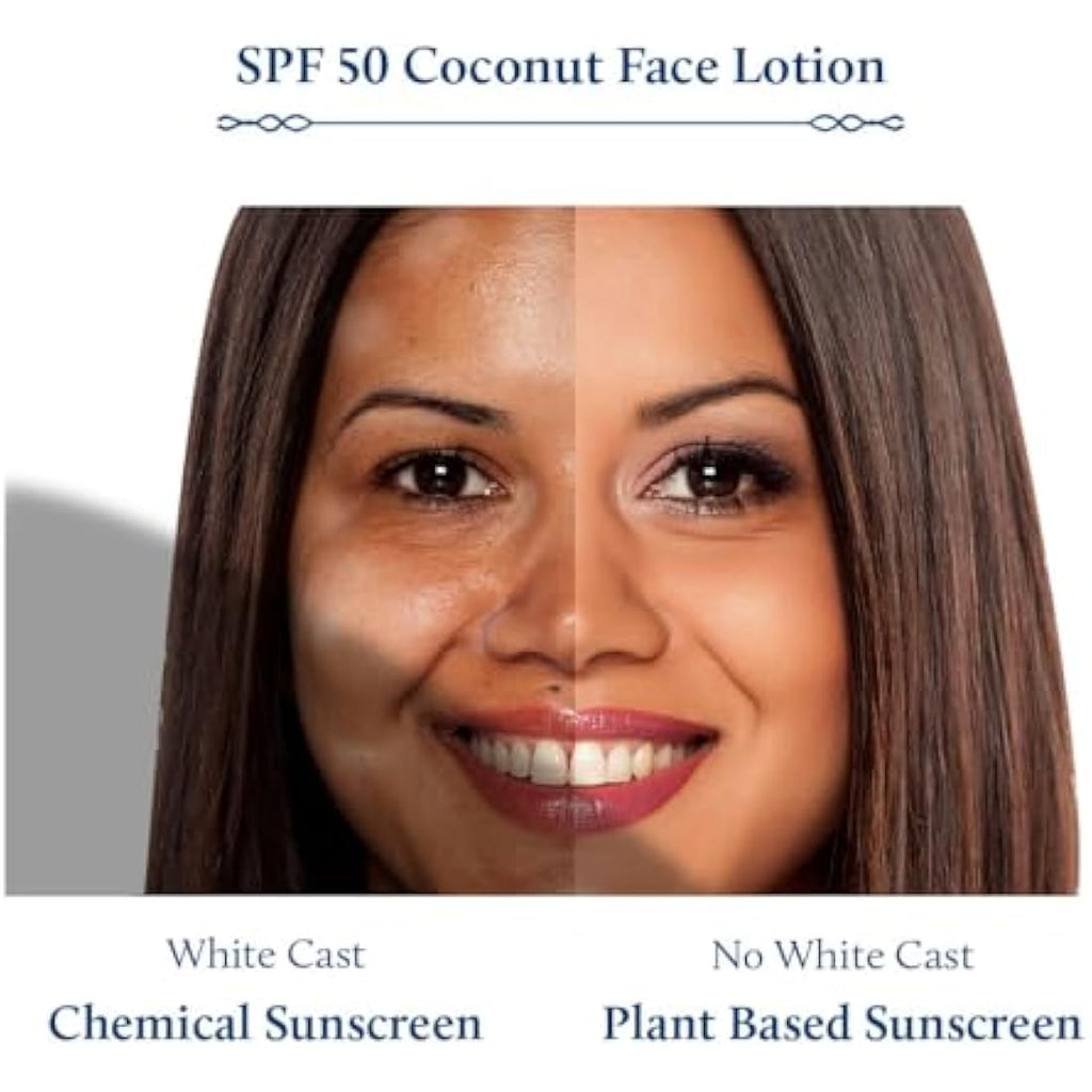 Blue Nectar SPF 50 Coconut Sunscreen – Plant Based & No White Cast