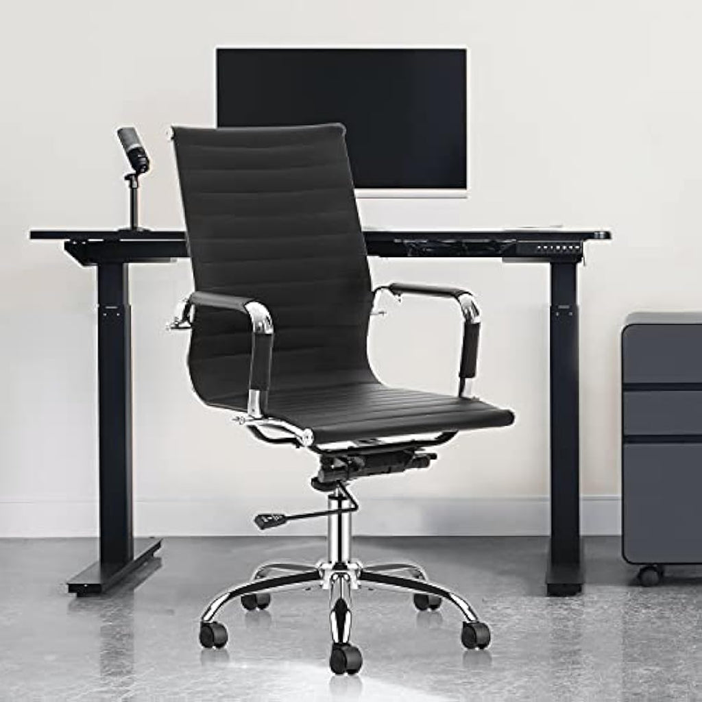 28" Heavy Duty Office Chair Base – Polished Steel Replacement