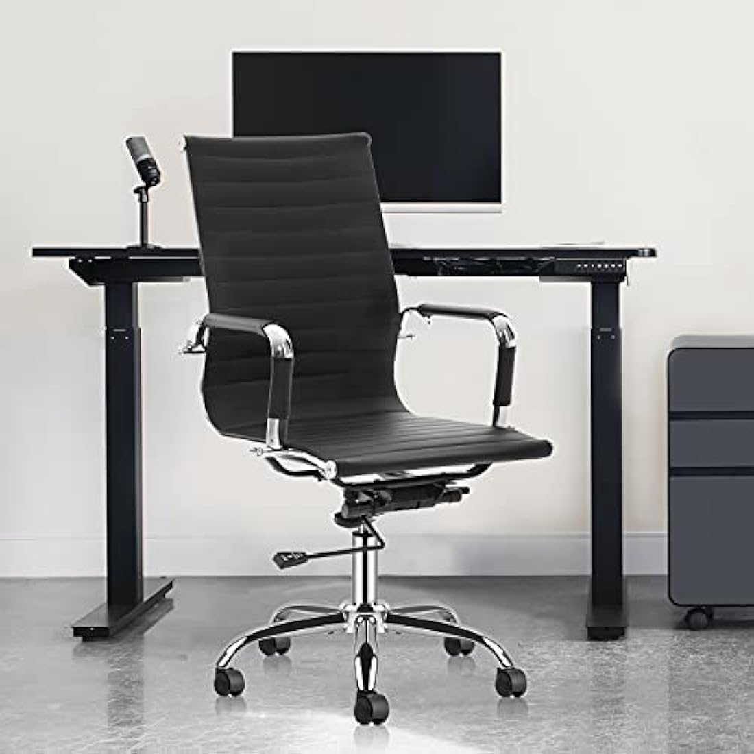 28" Heavy Duty Office Chair Base – Polished Steel Replacement