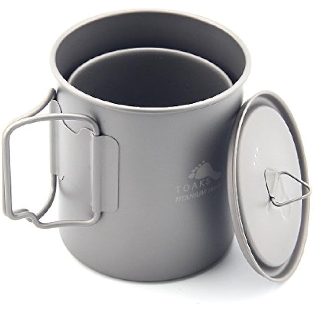 TOAKS Ultralight Titanium Cup – Portable Camping Mug with Mesh Bag