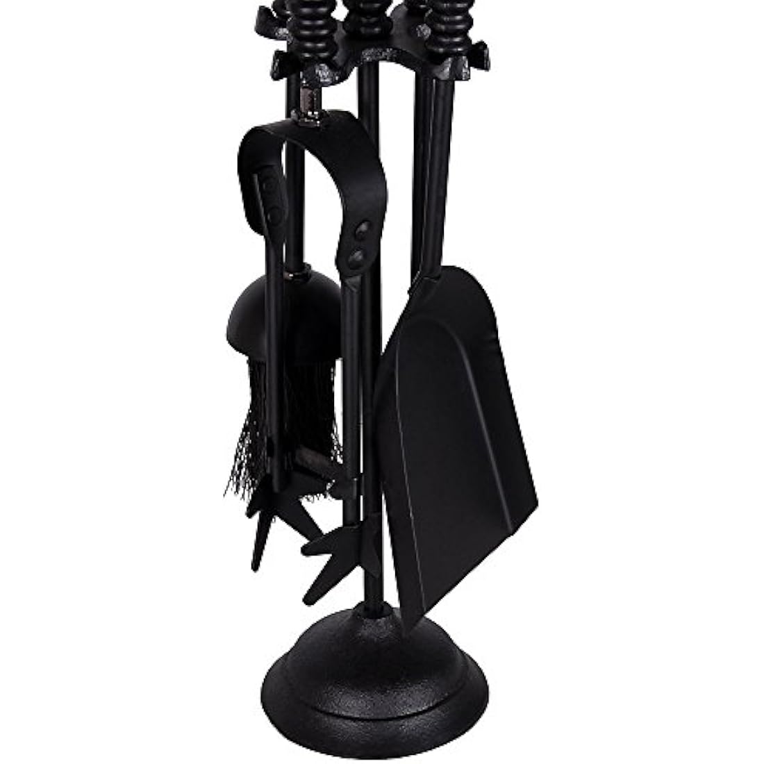 Malham 5 Piece Fireplace Companion Set | Black Steel Tools