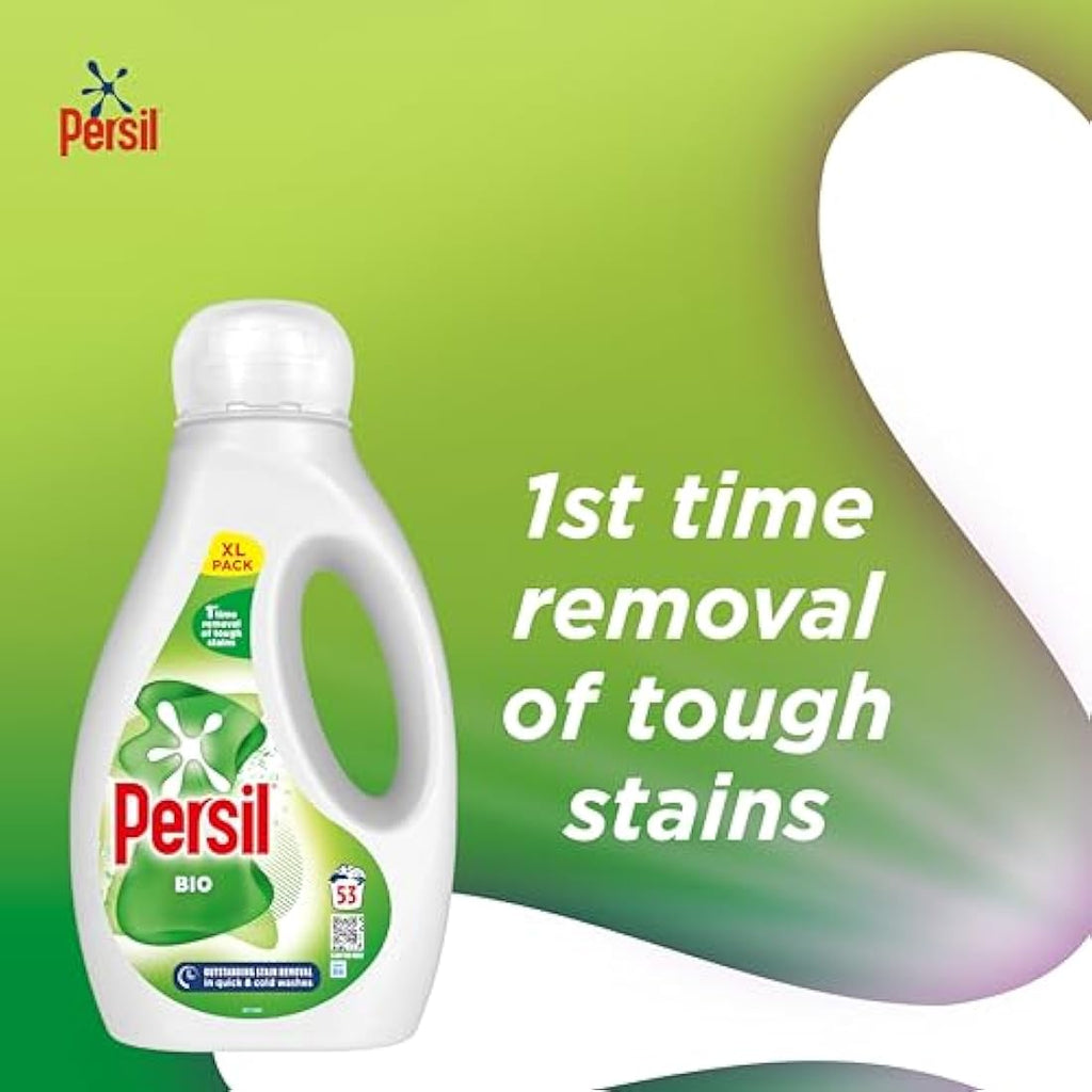 Persil Bio Laundry Liquid Detergent - Tough Stain Removal - 53 Washes