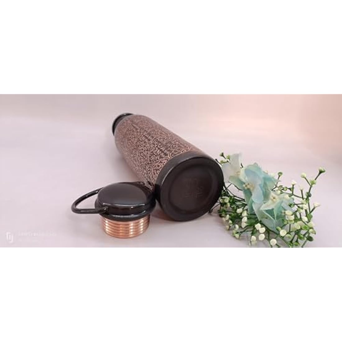 Jolof Store Handcrafted Antique Copper Water Bottle - 900ml Leak Proof
