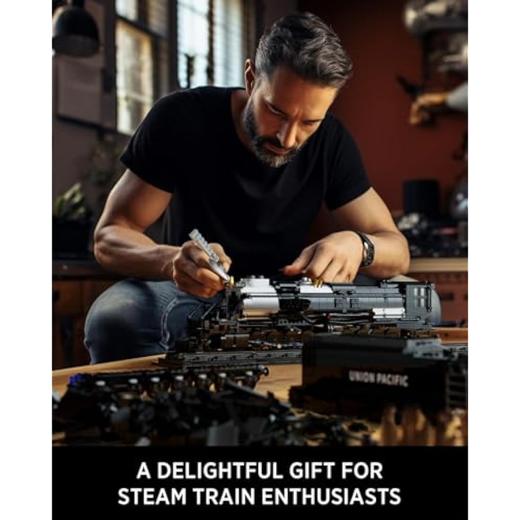 Nifeliz Big Boy Steam Locomotive Building Block Set - 1818 Piece Model