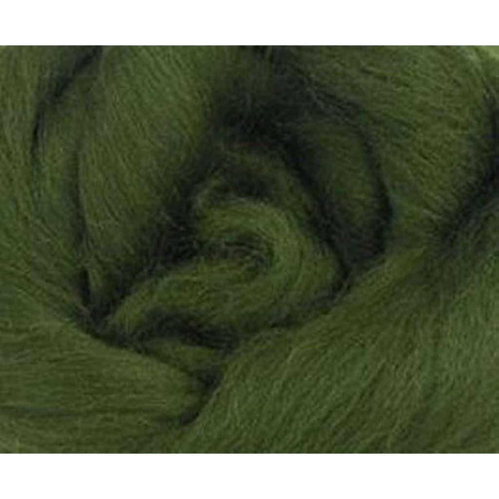 Woodland Green Merino Wool Roving - 9 Pack for Felting