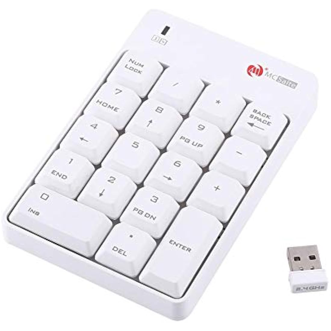 VBESTLIFE Wireless Numeric Keypad – 2.4GHz 18-Key USB Numpad for Laptop