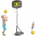 GILIKOKO Kids Basketball Hoop | 3.6-6.2ft Adjustable Steel Frame Stand