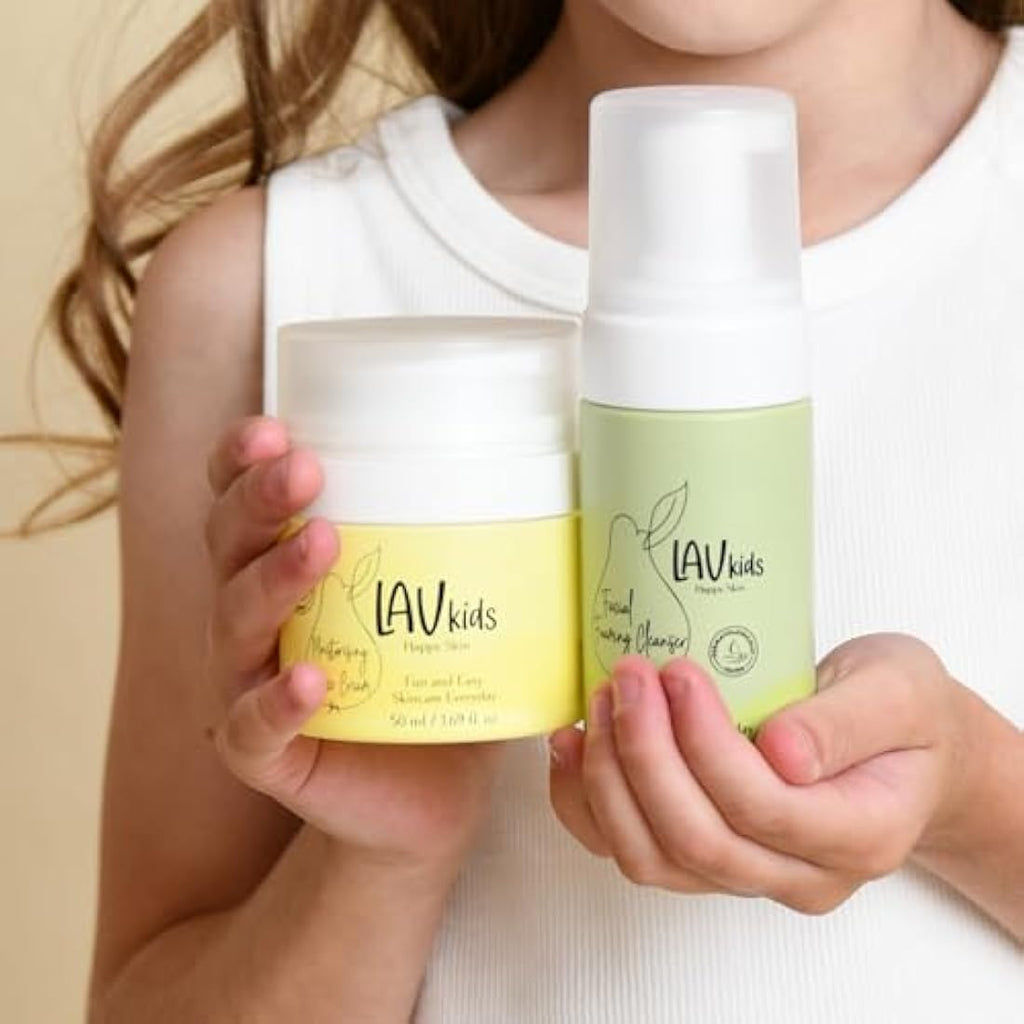 Lav Kids Skincare Bundle | Natural Face Cleanser & Moisturiser Set