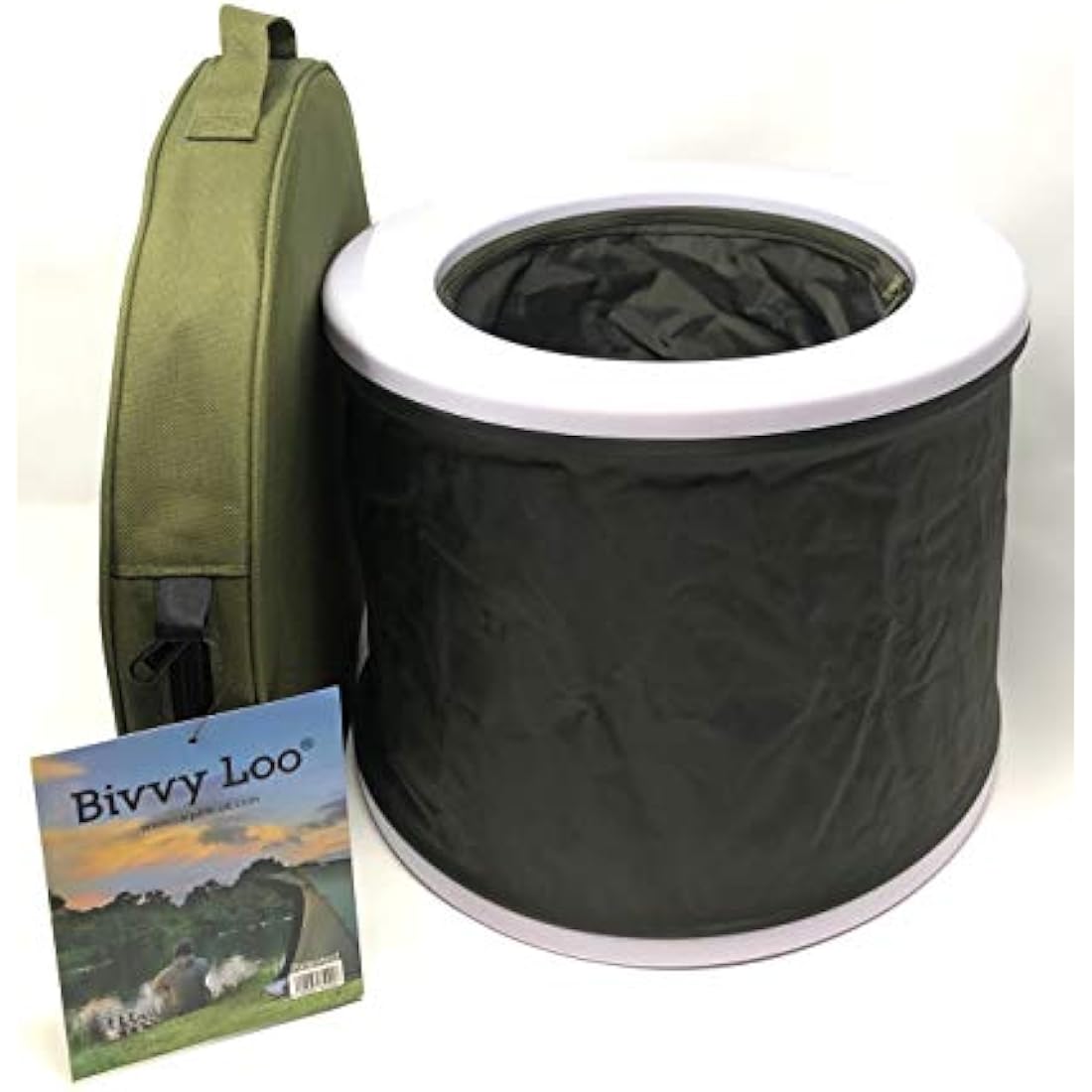 Bivvy Loo Portable Camping Toilet – Foldable Steel Frame, 150kg (Green)