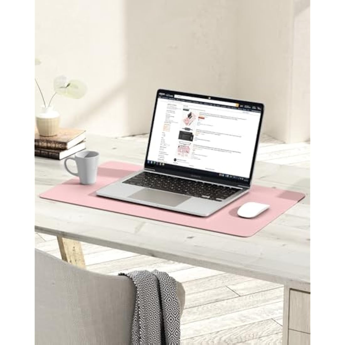 Jolof Store Leather Desk Pad – Waterproof Non-Slip Mouse Mat, Pink
