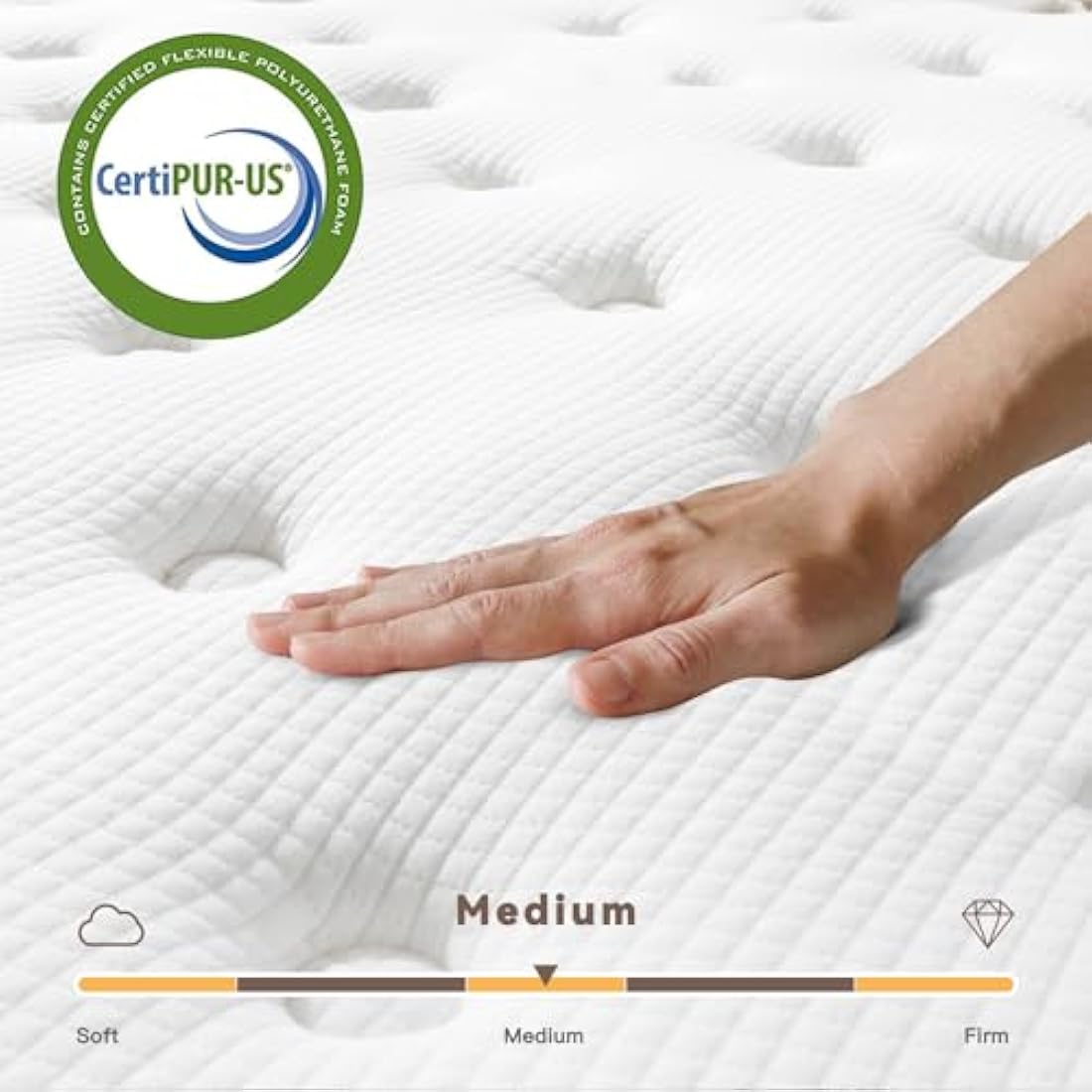 Vesgantti Small Single Pocket Sprung Hybrid Mattress | 75 x 190 cm