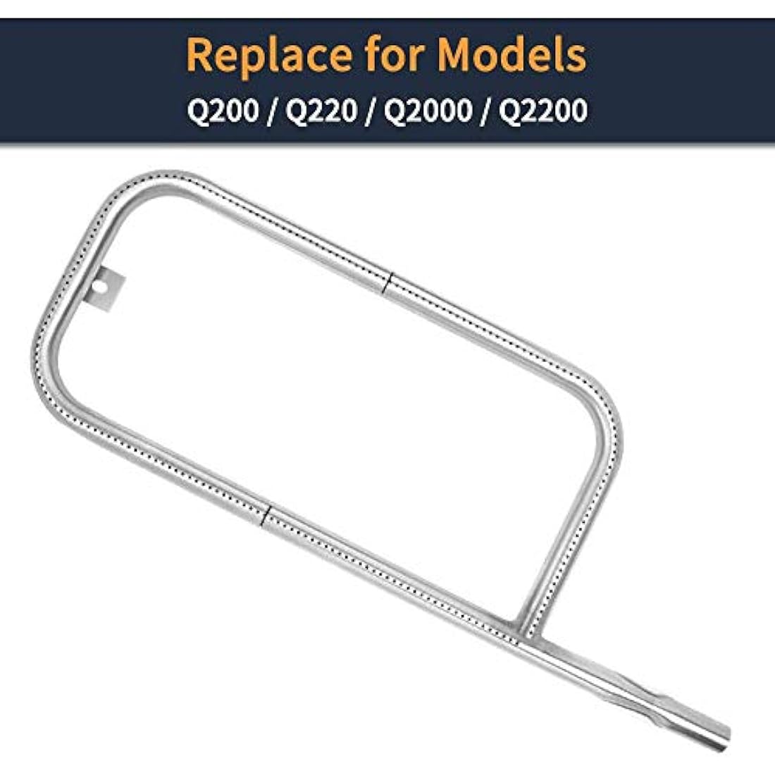 LOKHING 52cm Grill Burner Tube for Weber Q200 Q220 Q2000 Q2200 Series