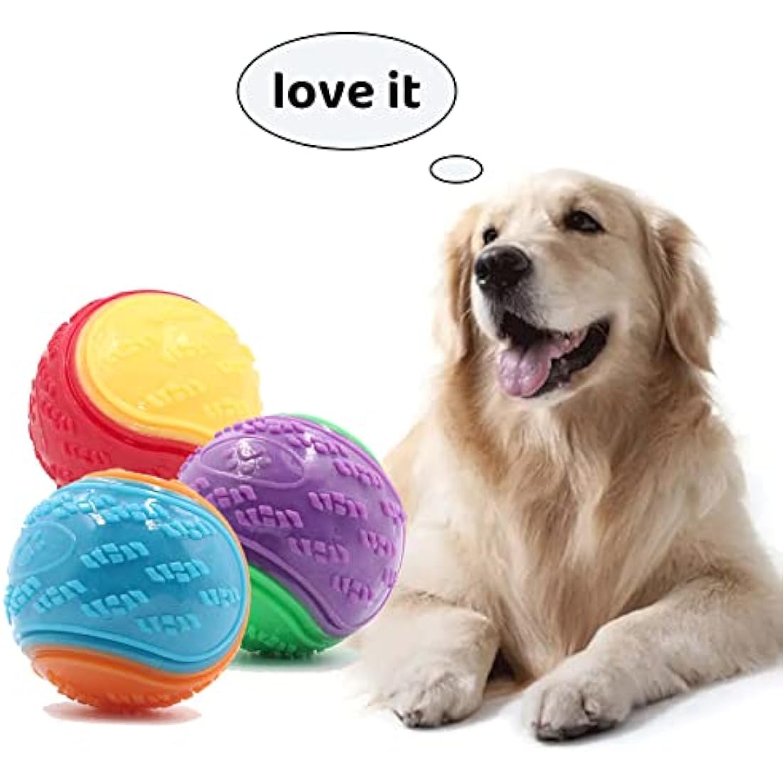 Squeaky Dog Ball 3-Pack | Interactive Teeth Cleaning Toys