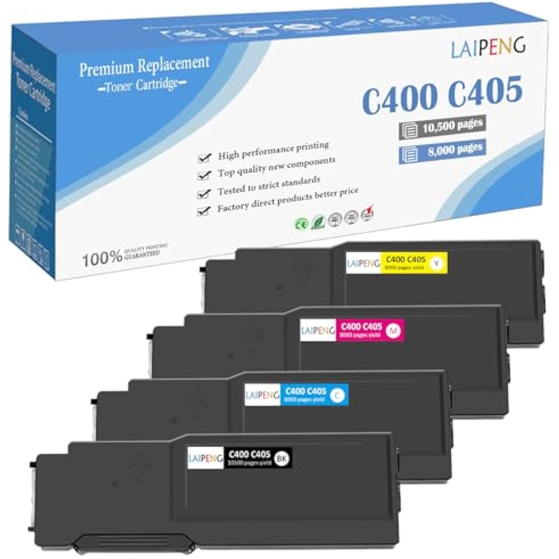 Jolof Store Compatible Toner 4-Pack for Xerox VersaLink C400 C405