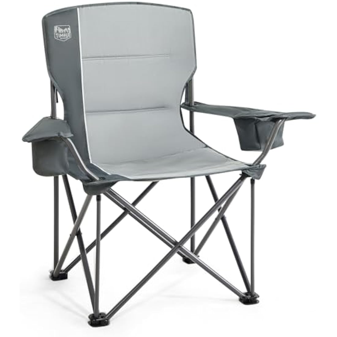 TIMBER RIDGE Heavy Duty Camping Chair | 200kg Oversized Padded Folding Seat