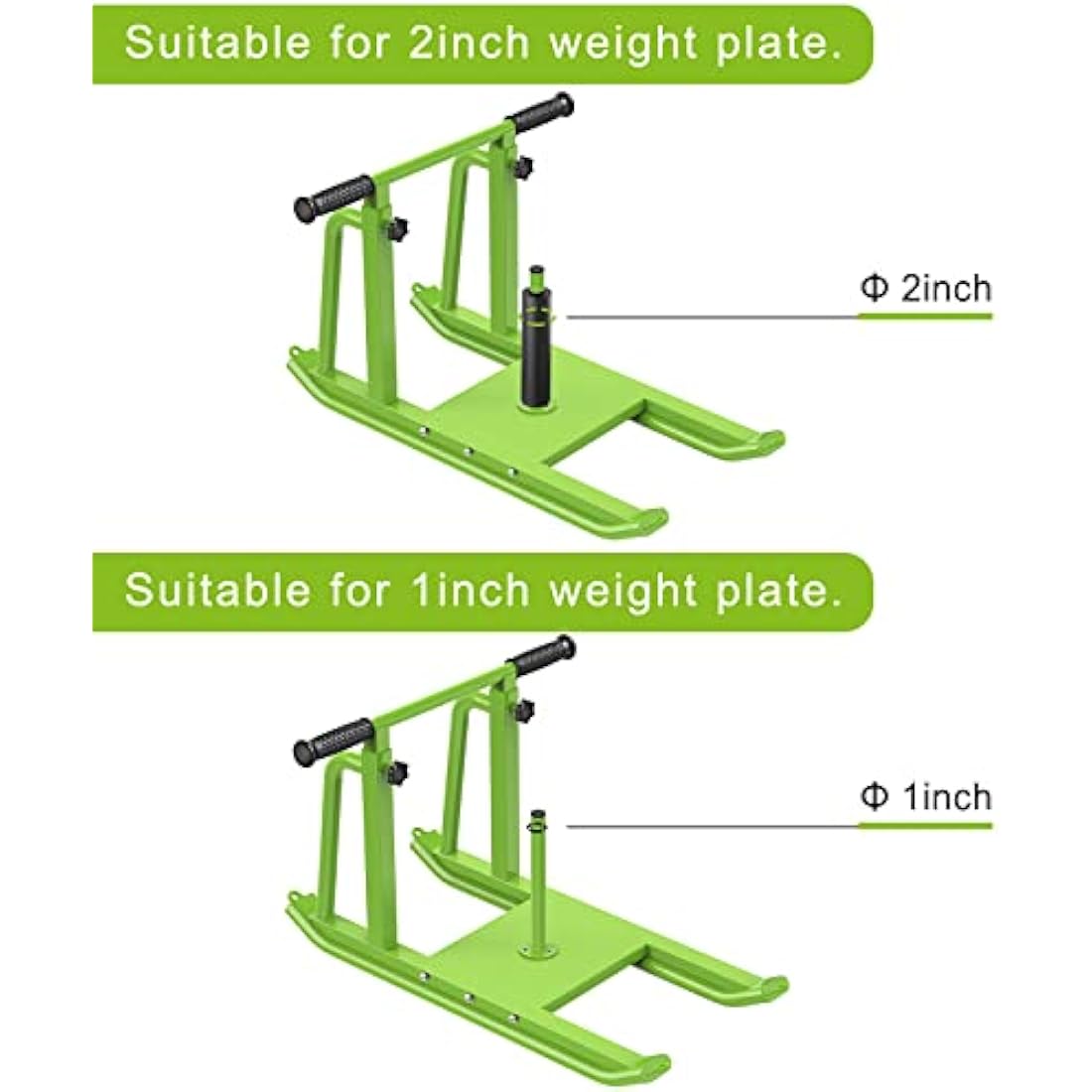 Weight Sled – Adjustable Height Fitness Sled for 1" & 2" Plates