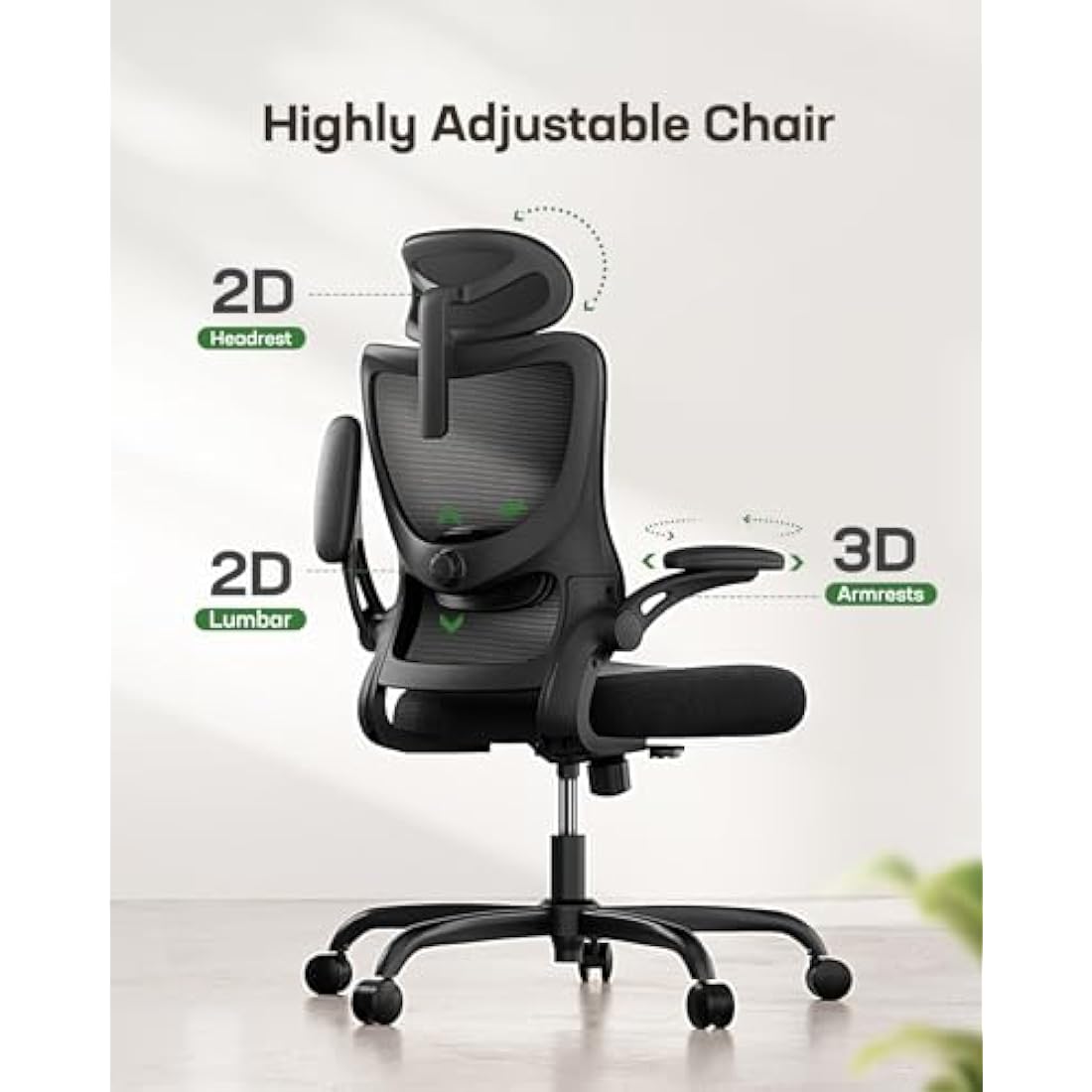Marsail Ergonomic Office Chair – Mesh Desk Chair with 3D Armrests