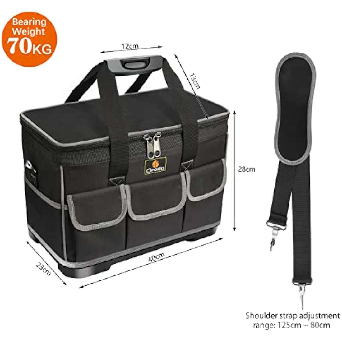 Drado Waterproof Tool Bag | Heavy-Duty Oxford Tote with Shoulder Strap