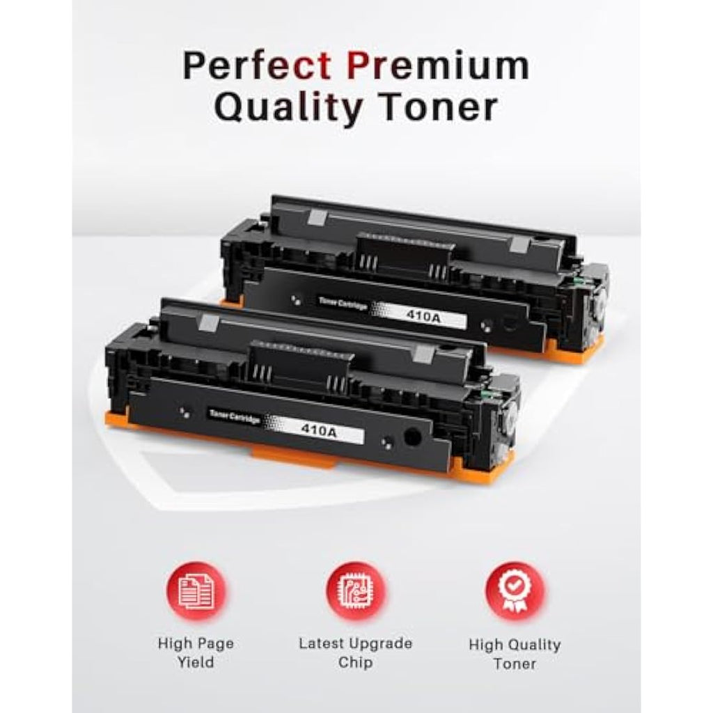 Halloya 410A CF410A Black Toner Cartridge 2-Pack for HP LaserJet Pro