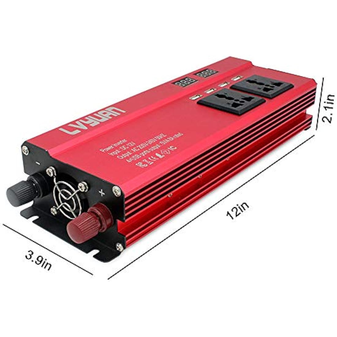 Cantonape 1000W Power Inverter | 12V DC to 230V AC Converter with 4 USB