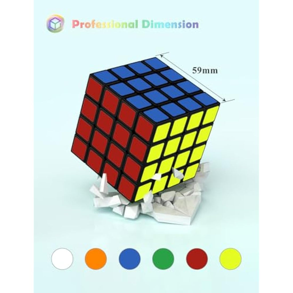 Roxenda 4x4 Speed Cube – Smooth Professional Puzzle Toy for All Ages