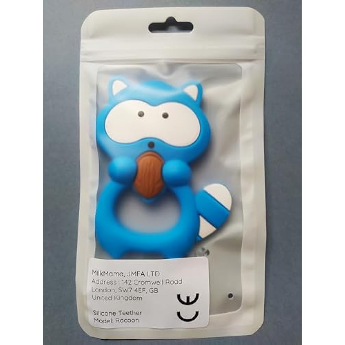 Raccoon Silicone Teether – BPA Free Sensory Chewelry, Mint
