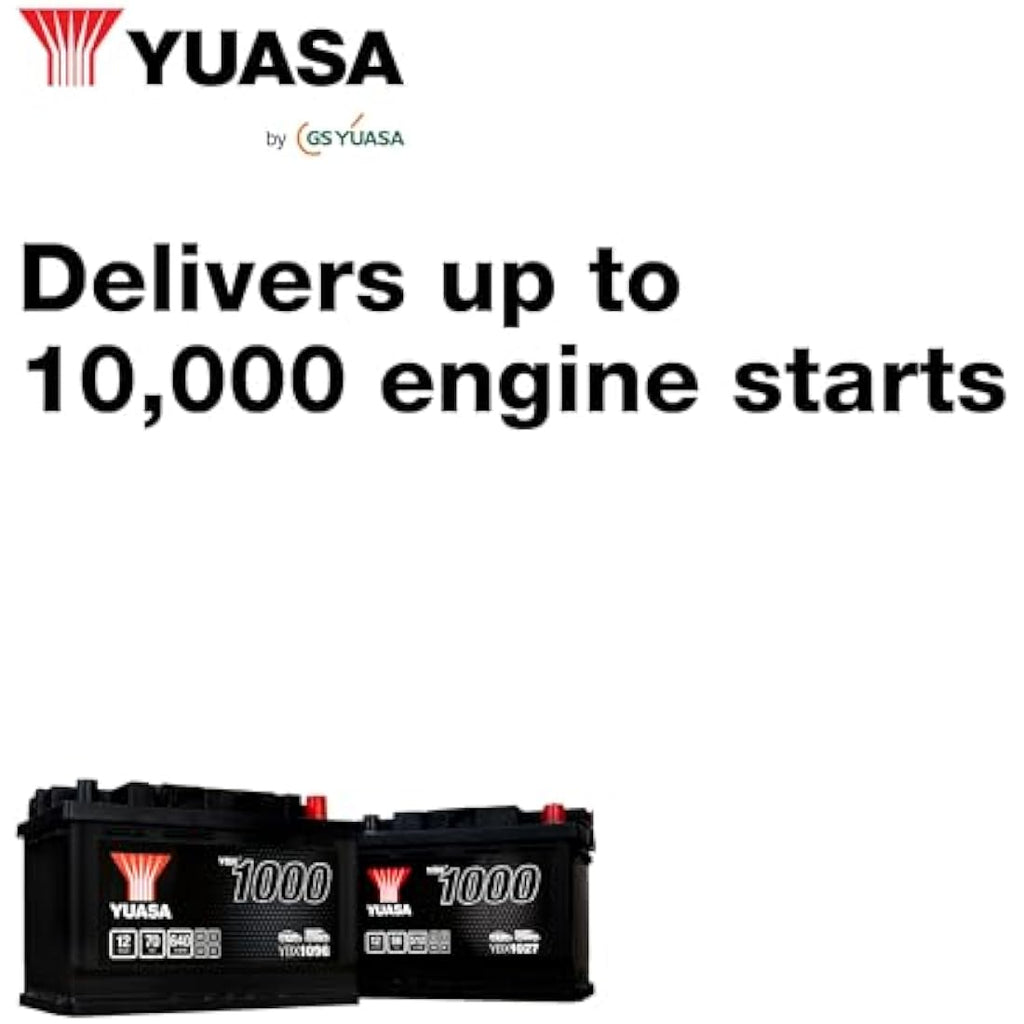 Yuasa YBX1096 Car Battery - 12V 70Ah 640CCA Sealed Maintenance Free