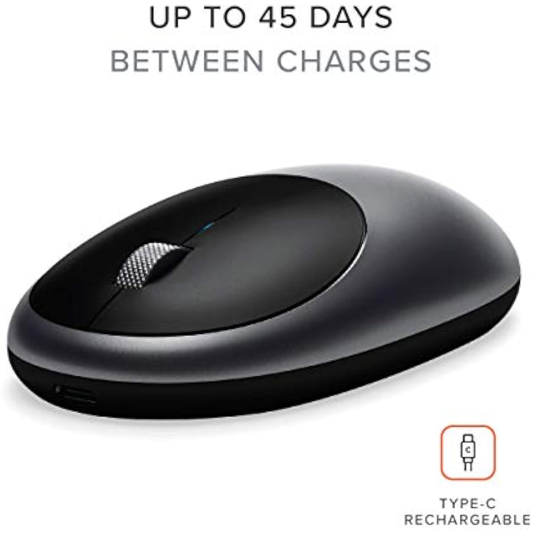 Satechi M1 Wireless Bluetooth Mouse – USB-C Rechargeable, Space Grey