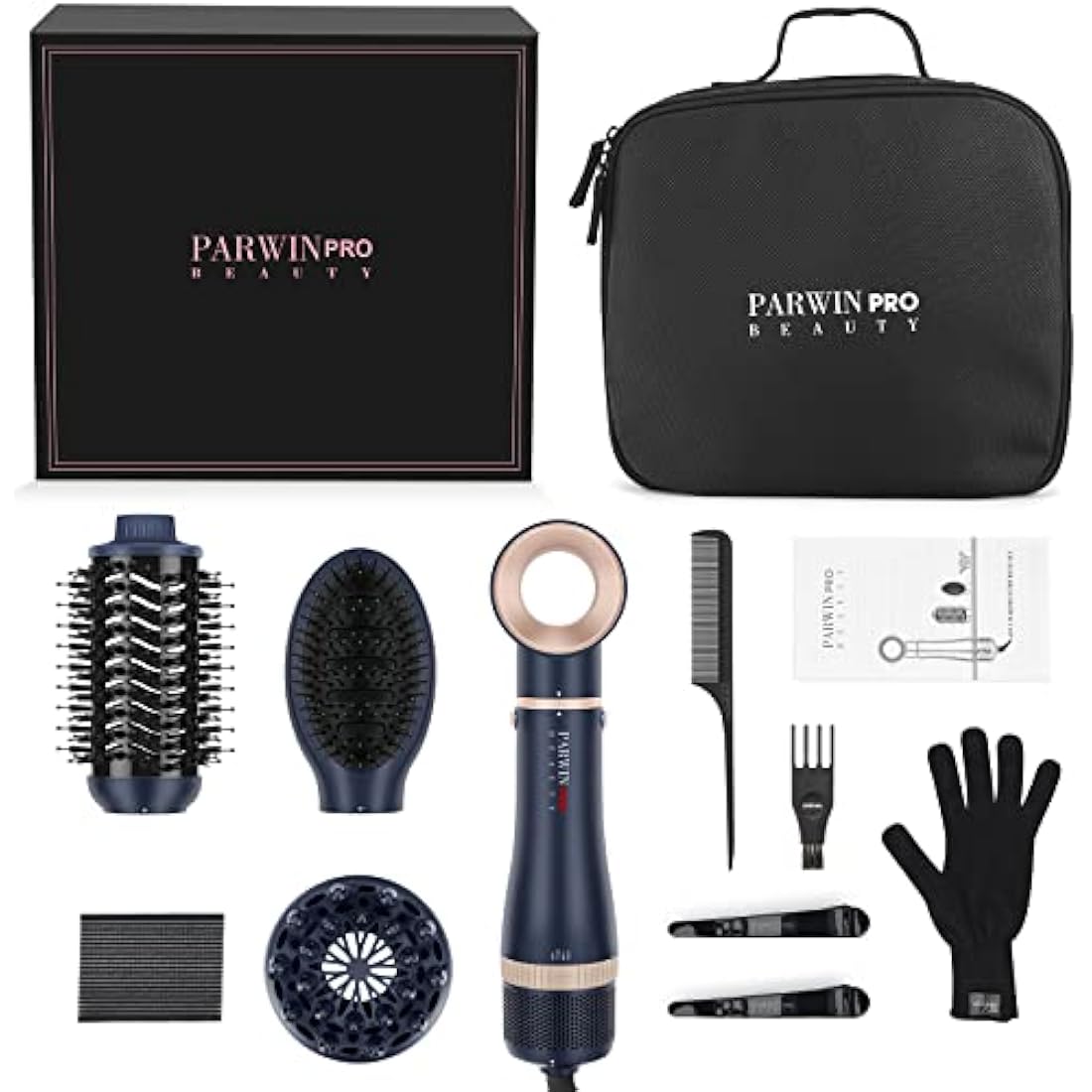 4-in-1 Hair Dryer Brush Set | Ionic Hot Air Styler - Blue