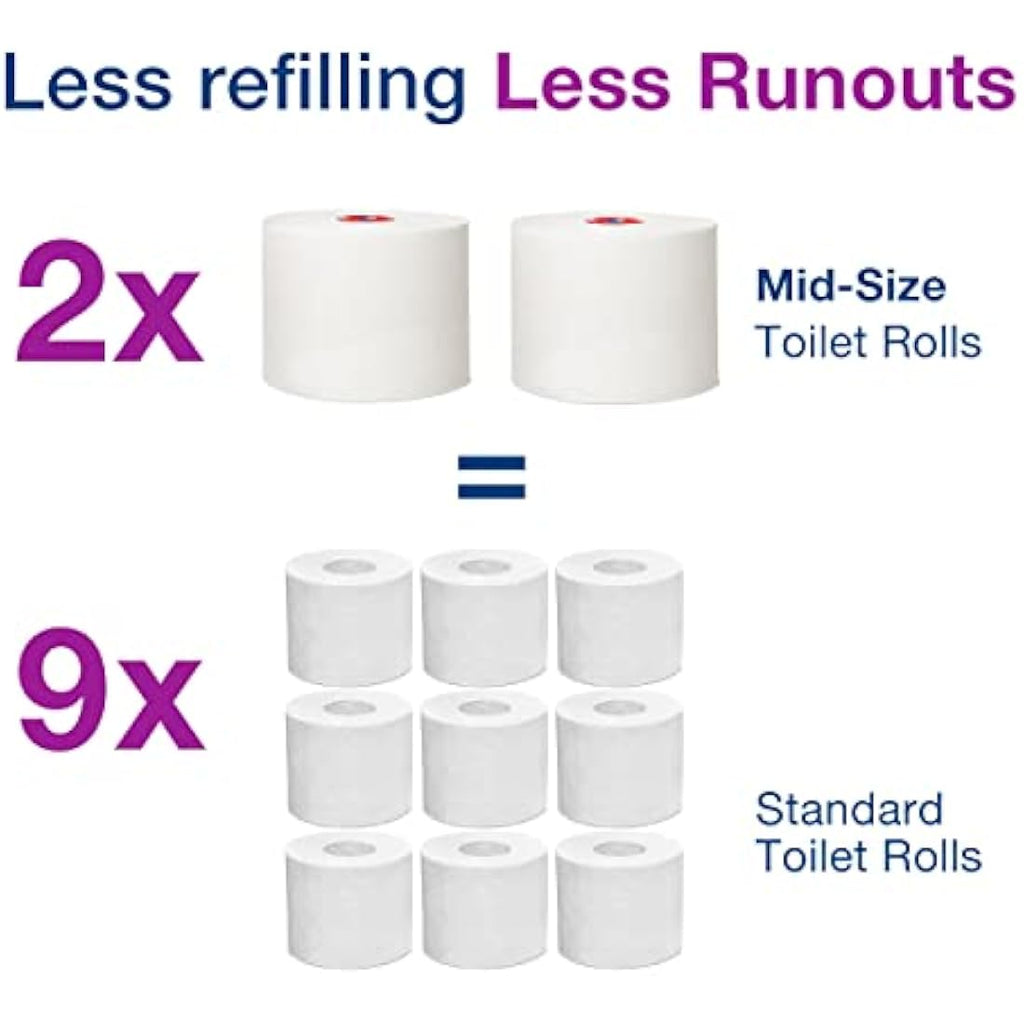 Tork D8225 Advanced Toilet Paper Roll | 2-Ply White, 100m | 27 Pack