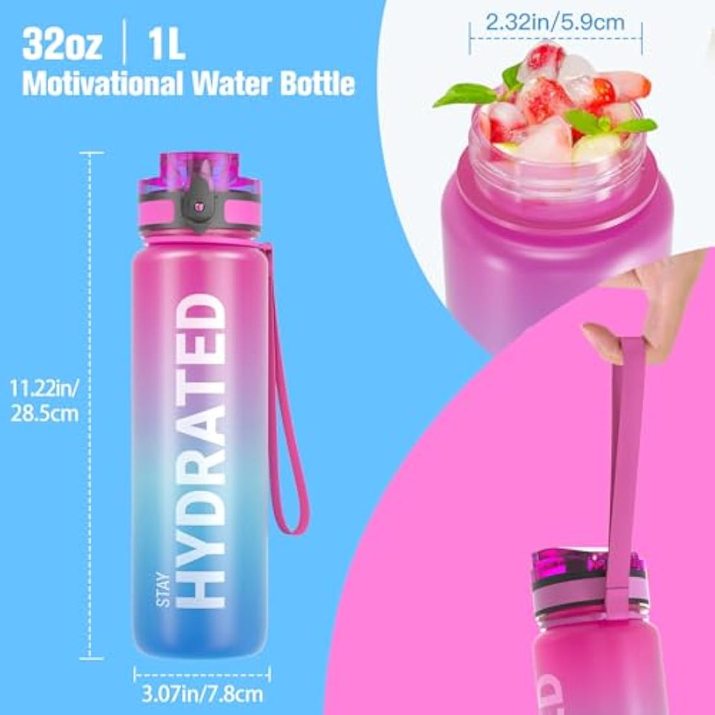 Sahara Sailor Motivational Water Bottle | 1L Tritan BPA Free Sport Flask