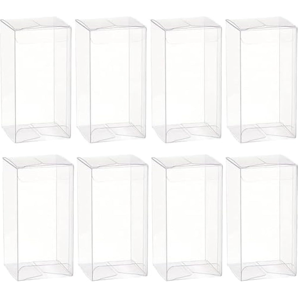 BENECREAT 20PCS Clear PVC Wedding Favor Boxes - 5x5x10cm Gift Packaging