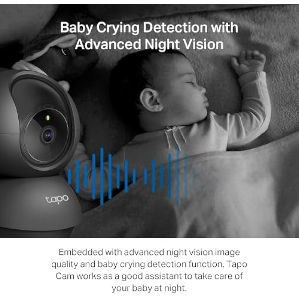 Tapo C211 2K 3MP Pan/Tilt Indoor Security Camera | 360° WiFi Baby Monitor
