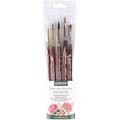 Princeton Watercolor Floral Brush Set | 5 Synthetic Short Handle Brushes
