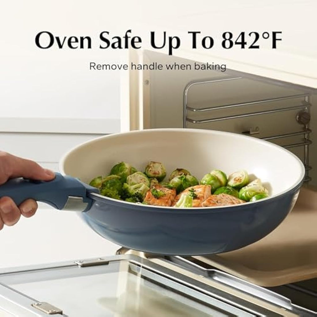 Redchef 16-Piece Ceramic Cookware Set | Nonstick Pots and Pans – Blue