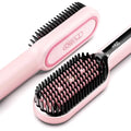 TYMO Ionic Plus Hair Straightener Brush | Ceramic Anti-Frizz Tool - Pink