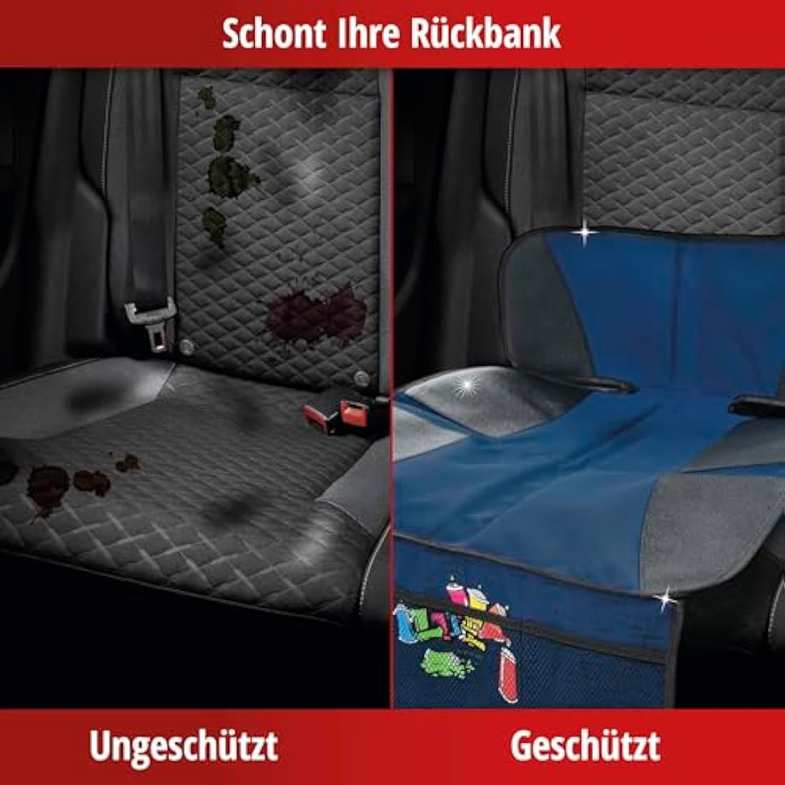 Walser Car Seat Mat – Isofix Compatible Waterproof Rear Seat Protector