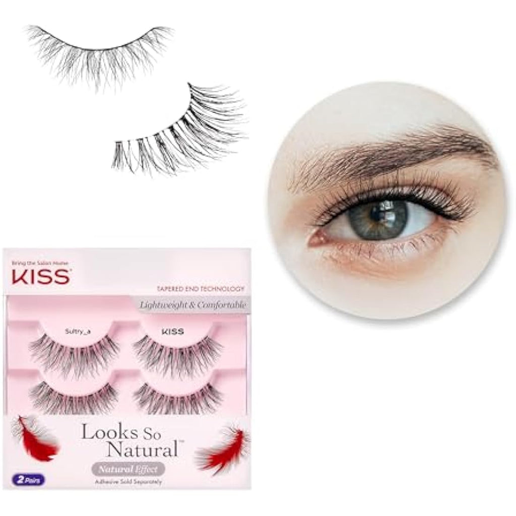 KISS Looks So Natural False Eyelashes – Sultry Style, 2 Pair Pack