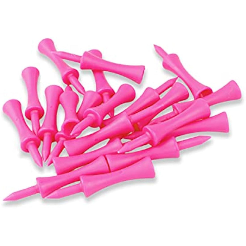Zivisk Plastic Castle Golf Tees – 57mm Pink Durable Step Tees (100 Pack)