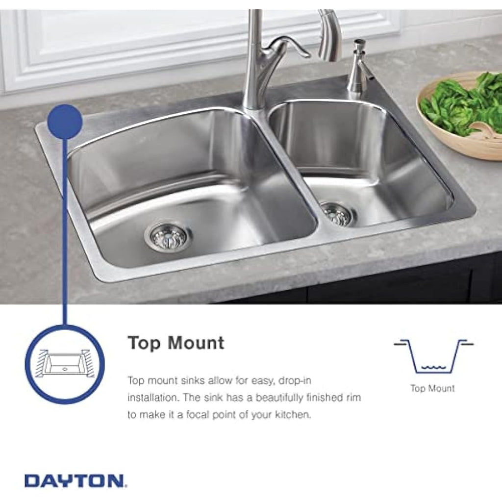 Elkay Dayton 25-Inch Stainless Steel Single Bowl Drop-In Kitchen Sink