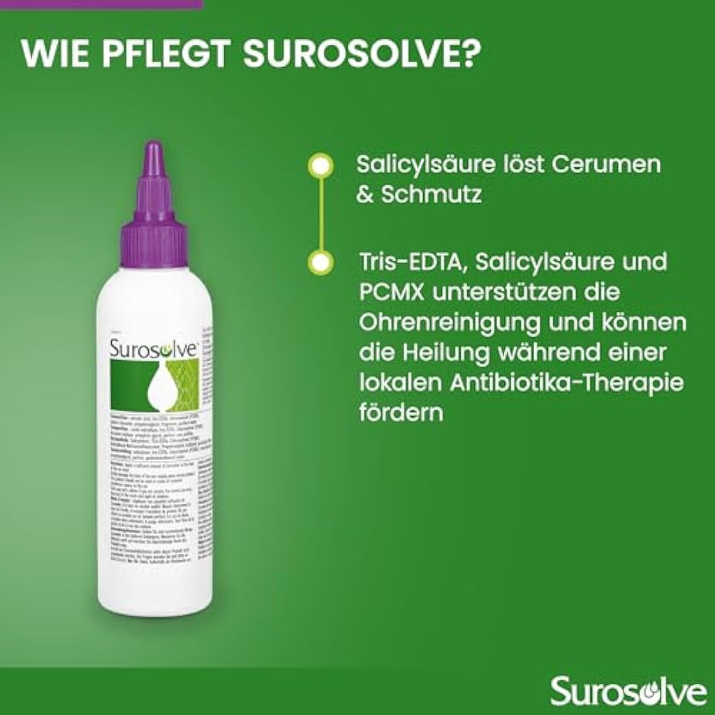 Fidavet Surosolve Ear Cleaner for Dogs and Cats - 125ml Pet Hygiene